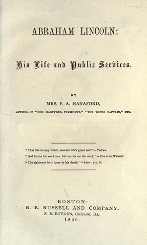 Cover for Abraham Lincoln