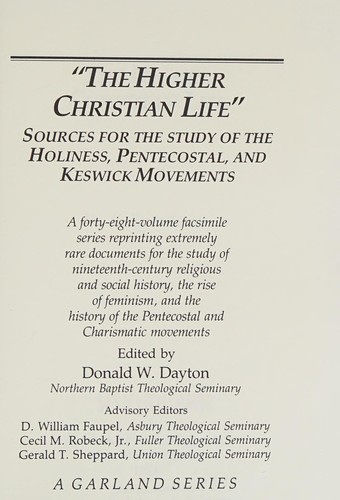Cover for The higher Christian life