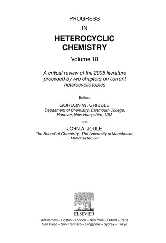 Cover for Progress in heterocyclic chemistry