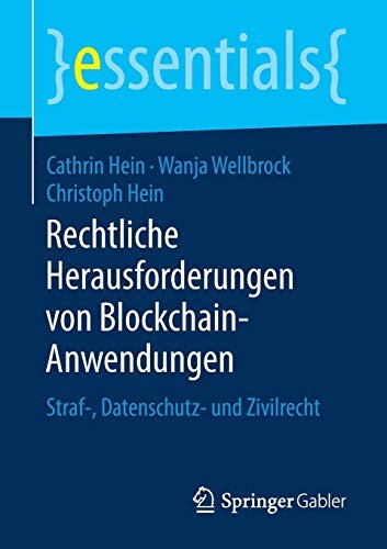 Cover for Rechtliche Herausforderungen von Blockchain-Anwendungen