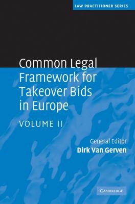 Cover for Common Legal Framework For Takeover Bids In Europe