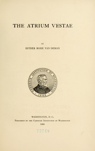 Cover for The Atrium Vestae