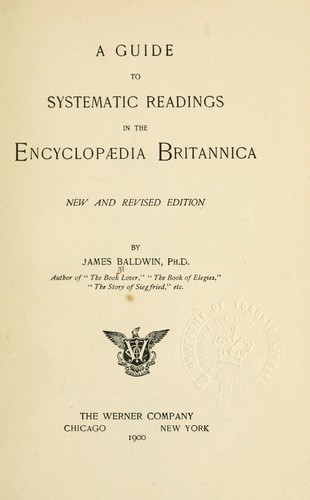 Cover for A guide to systematic readings in the Encyclopaedia britannica