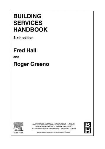 Cover for Building services handbook