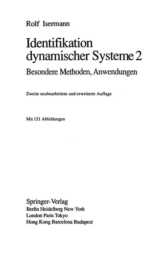 Cover for Identifikation Dynamischer Systeme 2