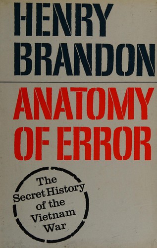 Cover for Anatomy of error