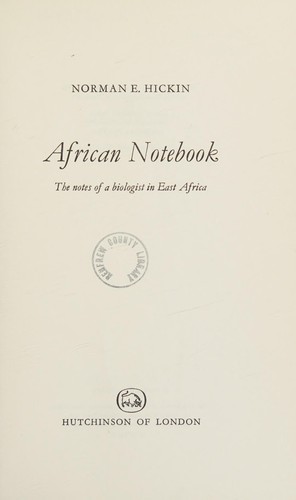 Cover for African notebook