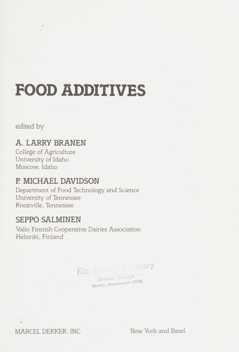 Cover for Food additives