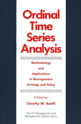 Cover for Ordinal time series analysis