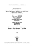 Cover for Topics in ocean physics