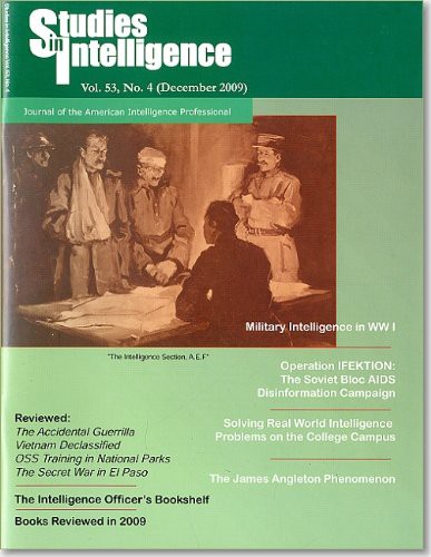 Cover for Studies in Intelligence, Journal of the American Intelligence Professional, V. 53, No. 4