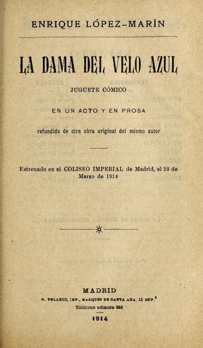 Cover for La dama del velo azul