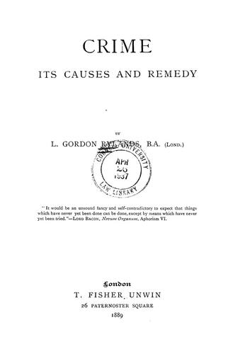 Cover for Crime