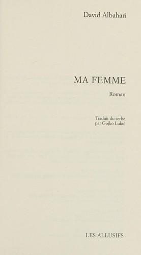 Cover for Ma femme