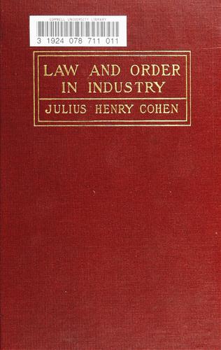 Cover for Law and order in industry