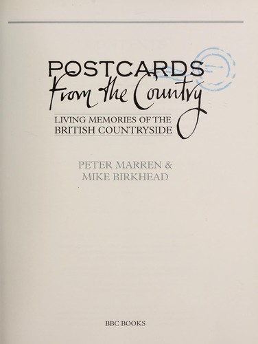 Cover for Postcards from the country : living memories of the British countryside