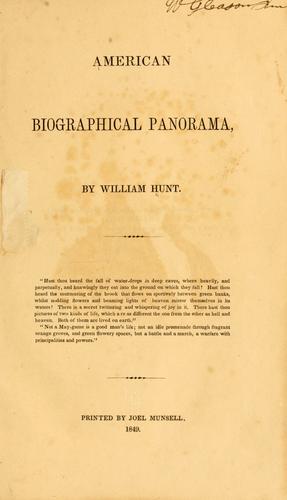 Cover for American biographical panorama