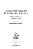 Cover for Modernité et pérennité de Jean-Jacques Rousseau