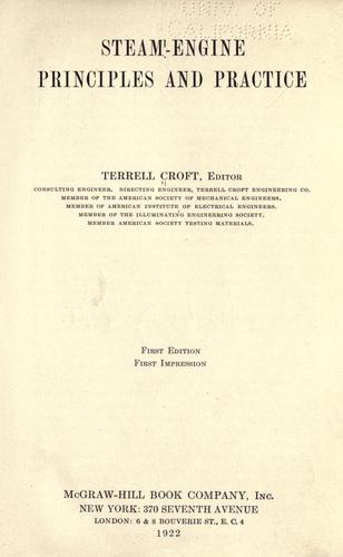 Cover for Steam-engine principles and practice