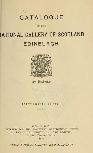 Cover for Catalogue of the National Gallery of Scotland, Edinburgh