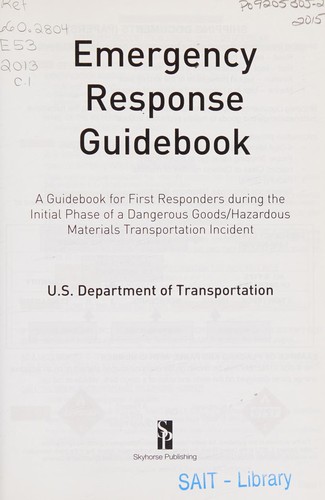 Cover for Emergency Response Guidebook