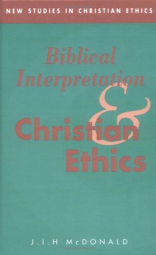 Cover for Biblical interpretation and Christian ethics