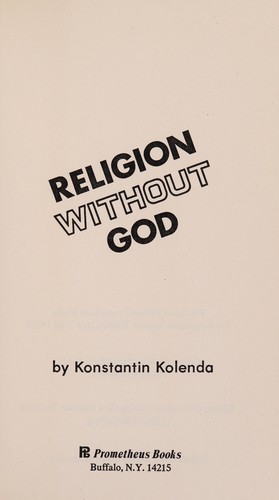 Cover for Religion without God