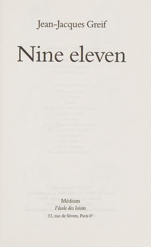 Cover for Nine eleven