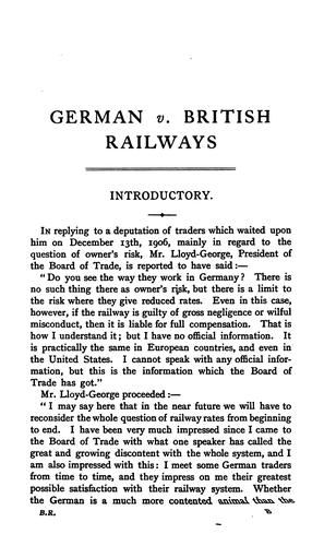 Cover for German v. British railways