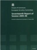 Cover for Seventeenth Report of Session 2005-06