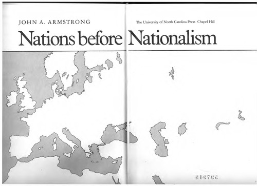 Cover for Nations before nationalism