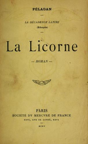 Cover for La licorne