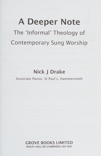 Cover for A deeper note
