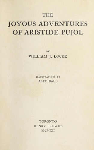 Cover for The joyous adventures of Aristide Pujol