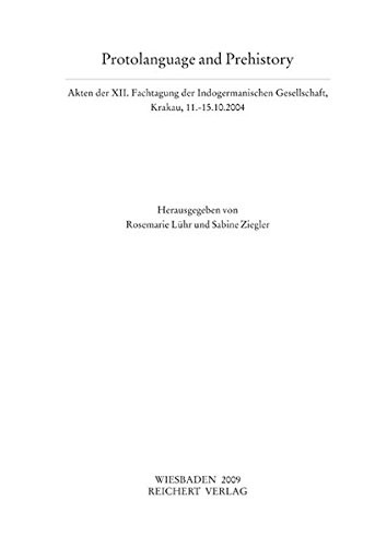Cover for Protolanguage and Prehistory