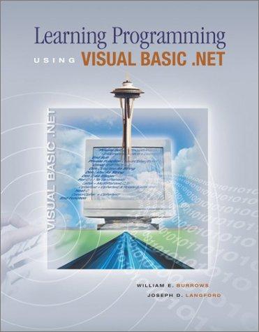 Cover for Learning Programming Using Visual Basic .NET with Student CD