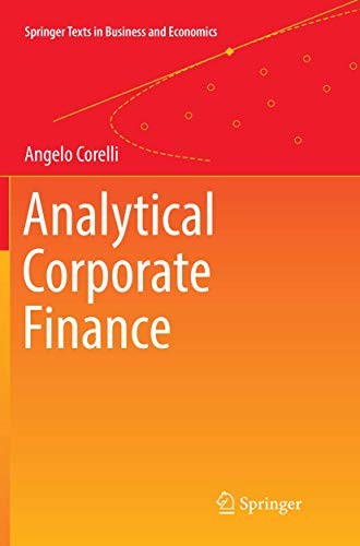Cover for Analytical Corporate Finance