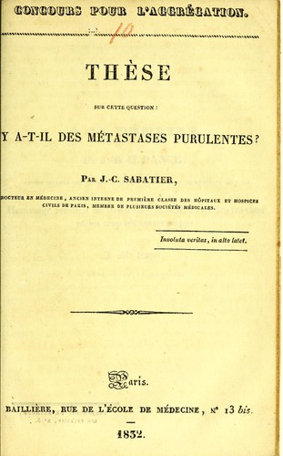 Cover for Thèse sur cette question