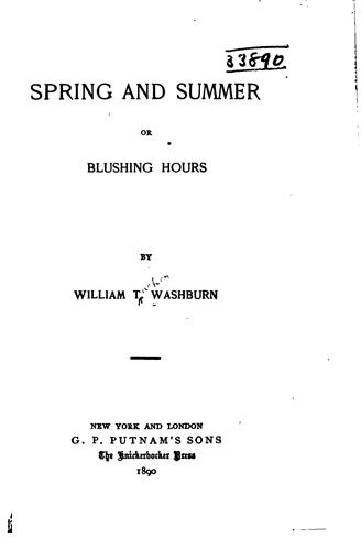 Cover for Spring and Summer, Or, Blushing Hours