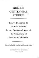 Cover for Greene Centennial Studies