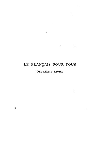 Cover for Le fran�cais pour tous par la m�ethode directe