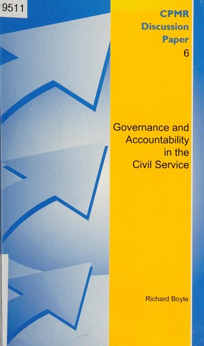 Cover for Governance and Accountability in the Public Sector (Committee for Public Management Research Discussion Papers)