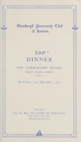Cover for 200th dinner