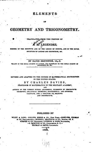 Cover for Elements of Geometry and Trigonometry