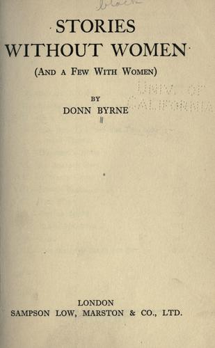 Cover for Stories without women