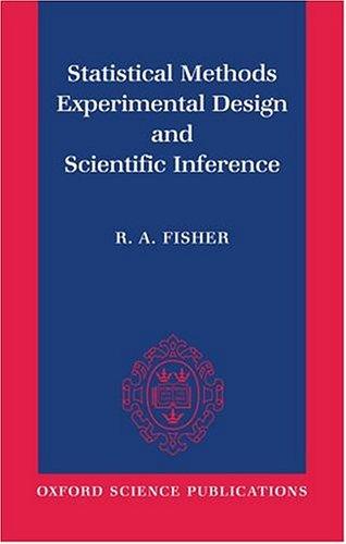 Cover for Statistical methods, experimental design, and scientific inference