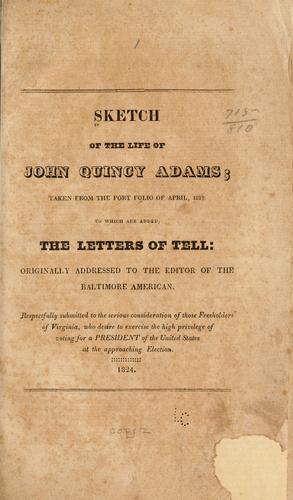 Cover for Sketch of the life of John Quincy Adams
