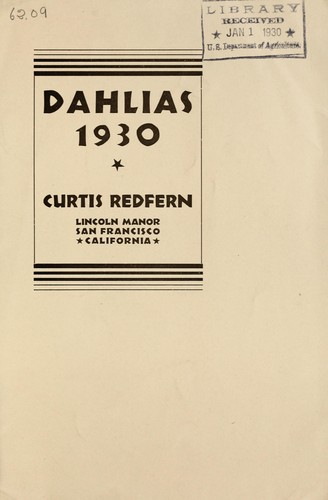 Cover for Dahlias