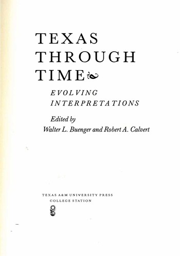Cover for Texas Through Time