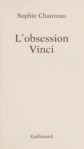 Cover for L'obsession Vinci